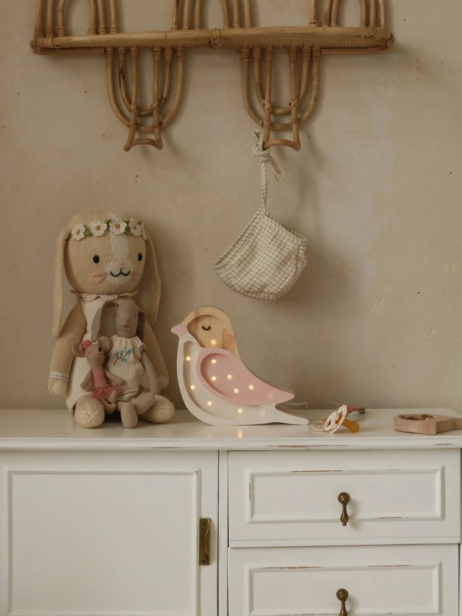 LITTLE LIGHTS-Veilleuse Mini Little Lights - Oiseau | Crème Fraise
