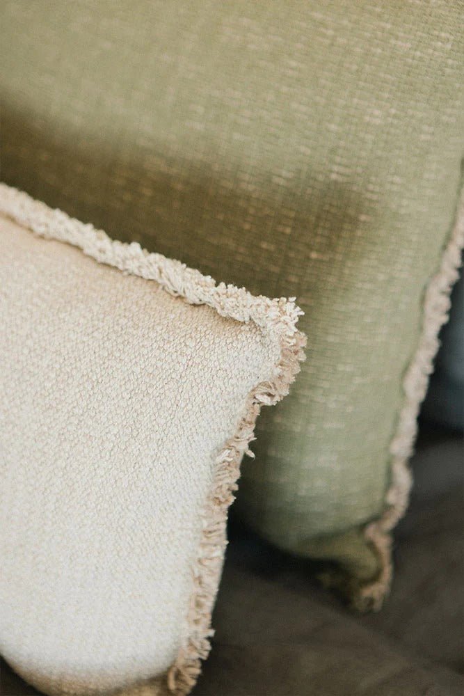 LORENA CANALS-Coussin Carré Tissé Main Beige