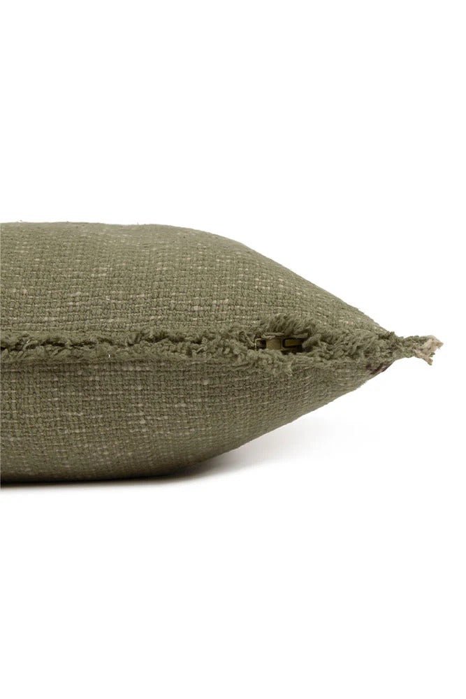 LORENA CANALS-Coussin Carré Tissé Main Kaki