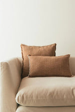 LORENA CANALS-Coussin Carré Tissé Main Ocre