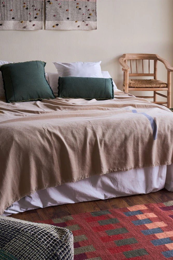 LORENA CANALS-Coussin Rectangulaire Vertical Duck Green