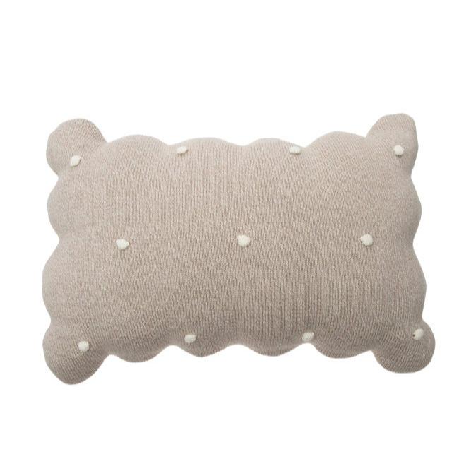 LORENA CANALS-Coussin Tricoté Biscuit Dune Blanc