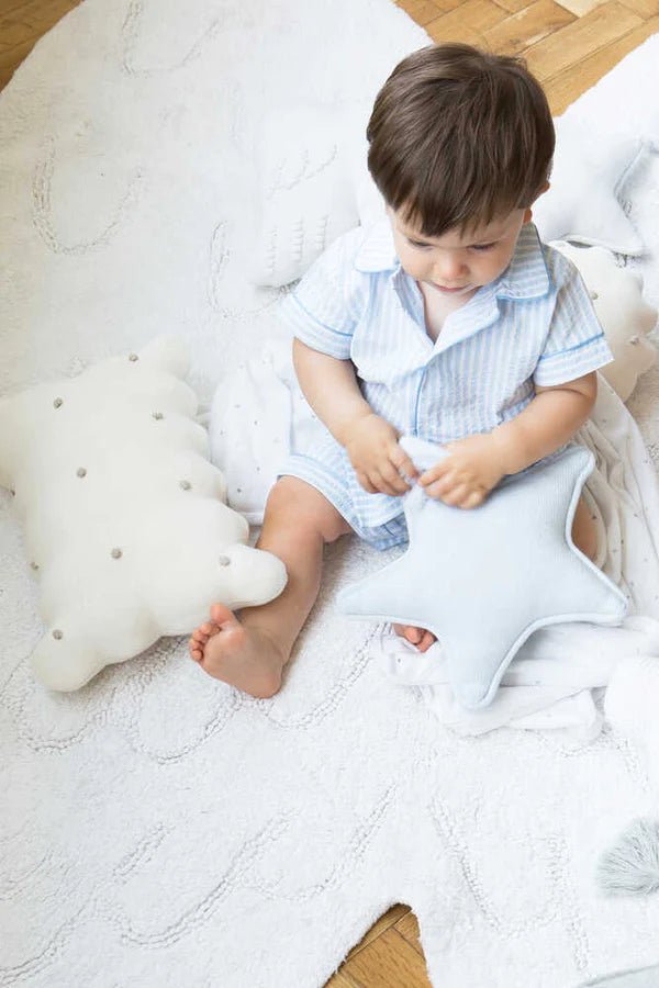 LORENA CANALS-Coussin Tricoté Biscuit Ivoire