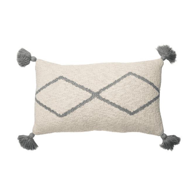LORENA CANALS-Coussin Tricoté Little Oasis Nat - Gris