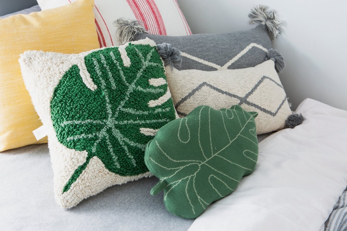 LORENA CANALS-Coussin Tricoté Little Oasis Nat - Gris