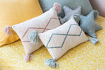 LORENA CANALS-Coussin Tricoté Little Oasis Nat - Indus Blue