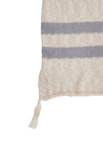LORENA CANALS-Couverture Tricot Stripes Naturel-Gris