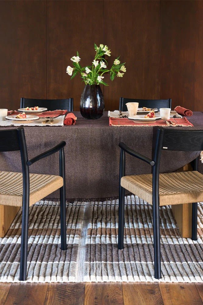 LORENA CANALS-Nappe Vertical Coffebean 170 X 250 Cm
