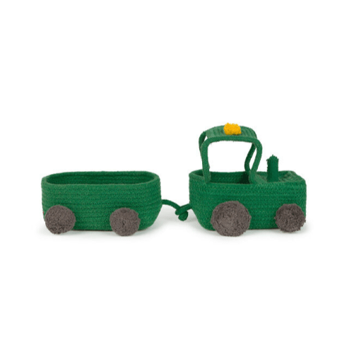 LORENA CANALS-Panier en Forme de Tracteur - Gris Foncé