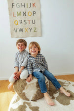LORENA CANALS-Pouf Carte Du Monde En Tissu Recyclé