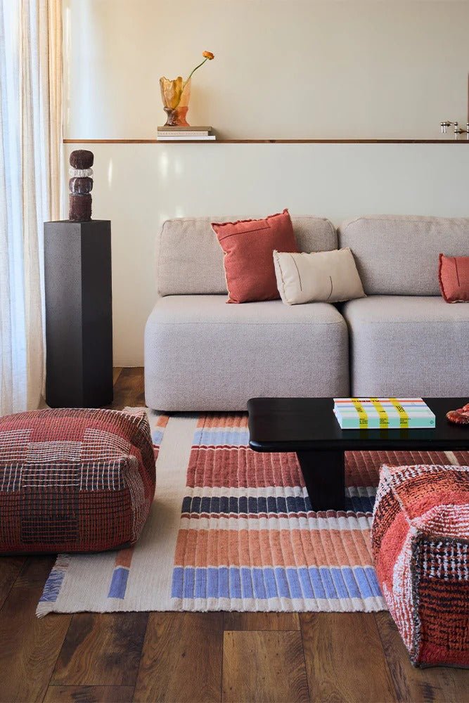 LORENA CANALS-Pouf City Réversible Maple Red