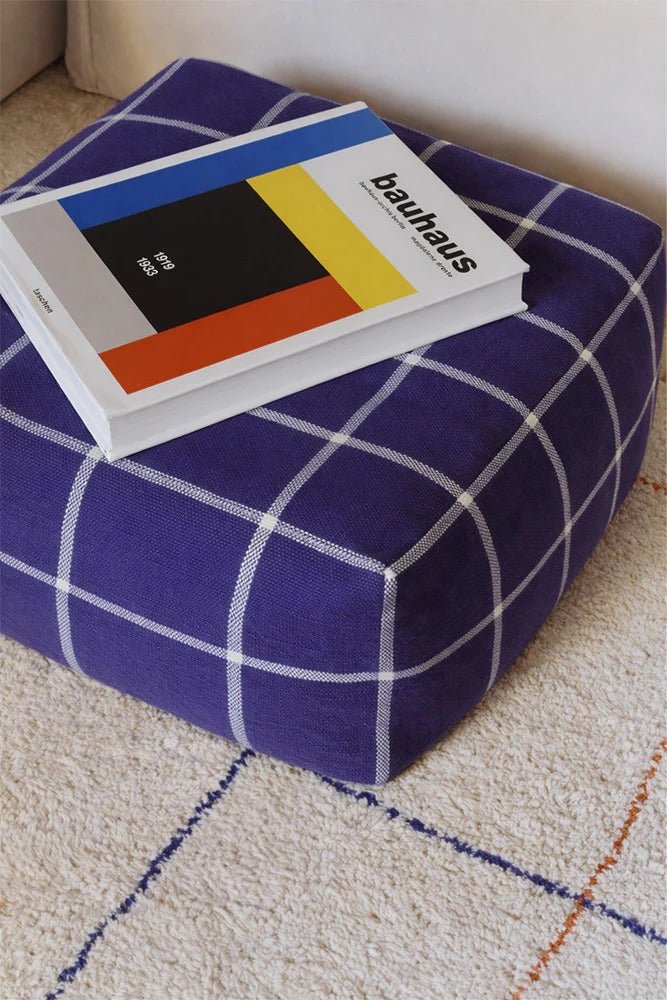 LORENA CANALS-Pouf Geo Block Navy Blue