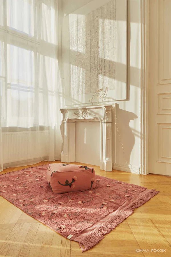 LORENA CANALS-Pouf Rose Cendrée Du Jardin Anglais