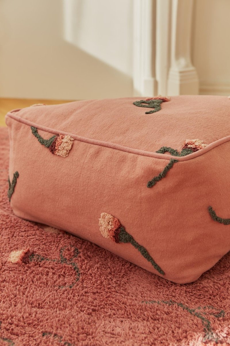 LORENA CANALS-Pouf Rose Cendrée Du Jardin Anglais