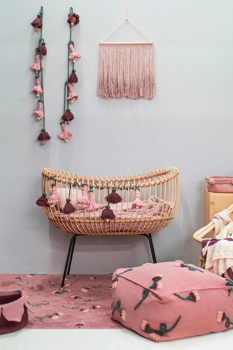 LORENA CANALS-Pouf Rose Cendrée Du Jardin Anglais