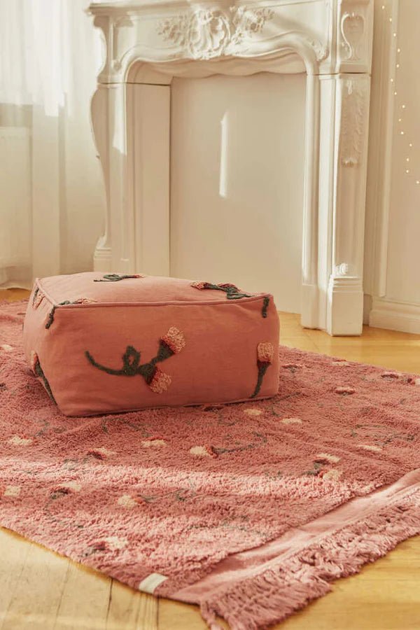 LORENA CANALS-Pouf Rose Cendrée Du Jardin Anglais