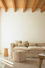 LORENA CANALS-Pouf Tissé Main Beige