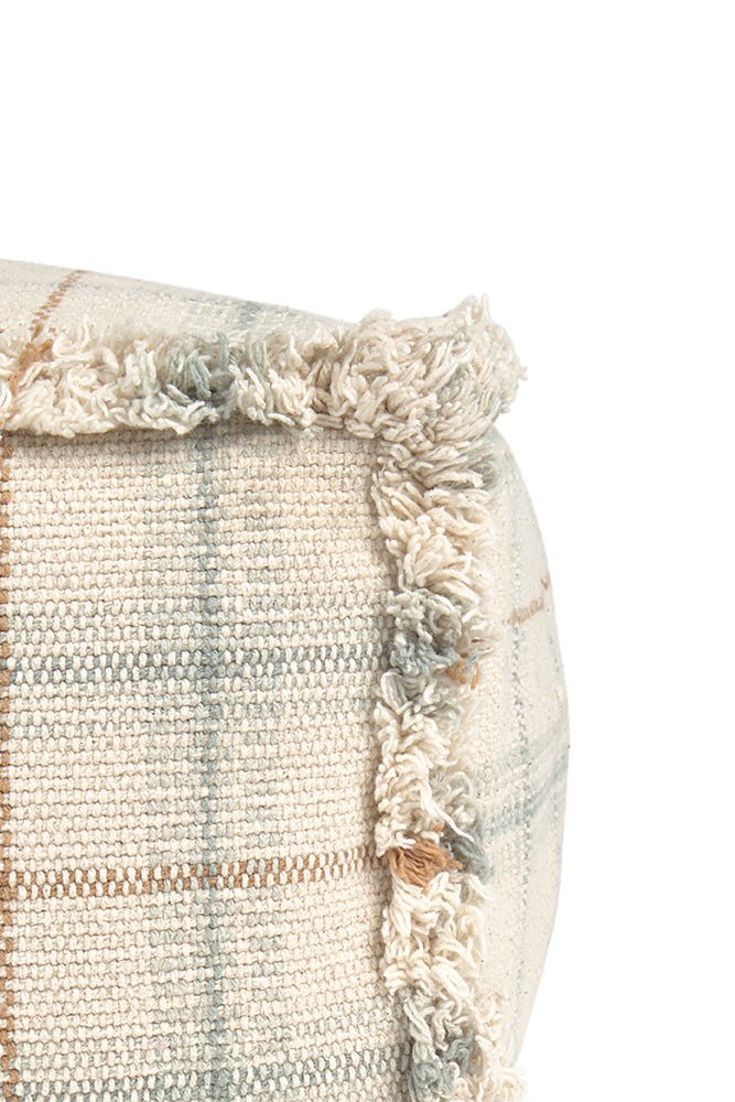 LORENA CANALS-Pouf Tissé Main Bleu Sauge