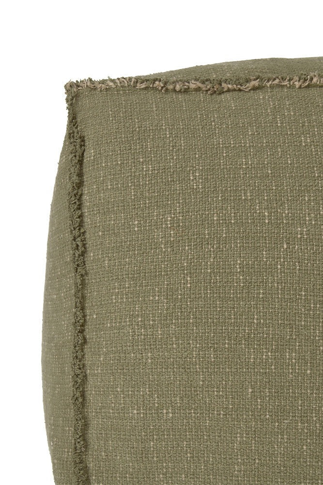 LORENA CANALS-Pouf Tissé Main Kaki
