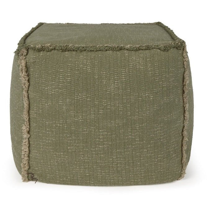 LORENA CANALS-Pouf Tissé Main Kaki