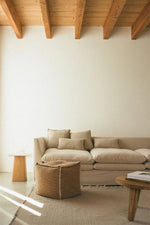 LORENA CANALS-Pouf Tissé Main Ocre