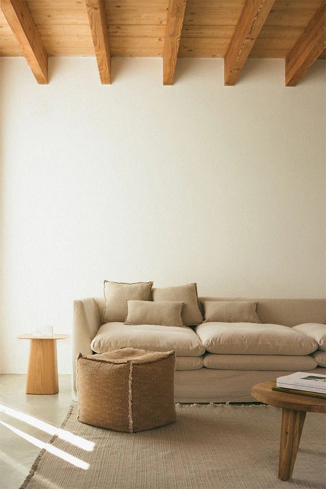 LORENA CANALS-Pouf Tissé Main Ocre