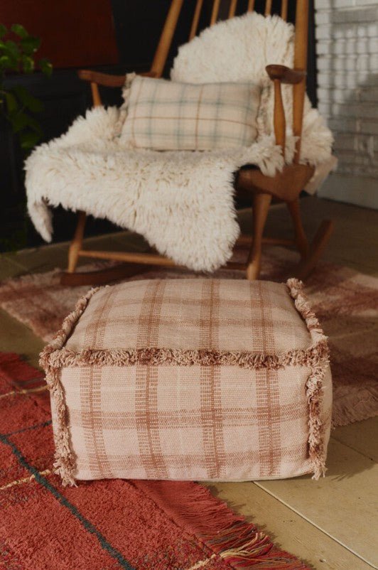 LORENA CANALS-Pouf Tissé Main - Rose