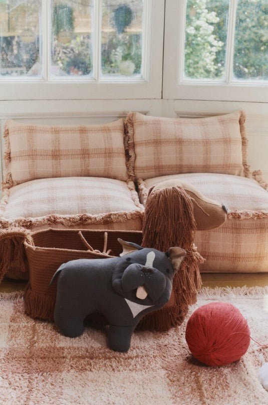 LORENA CANALS-Pouf Tissé Main - Rose