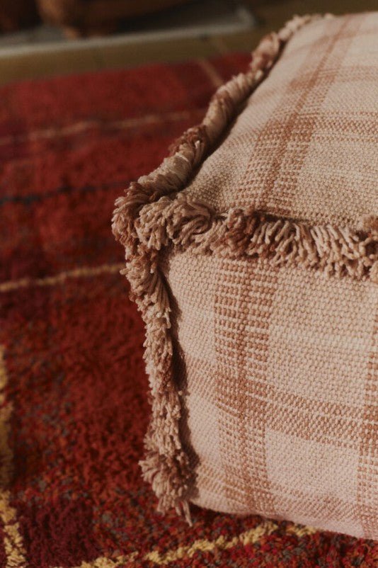 LORENA CANALS-Pouf Tissé Main - Rose