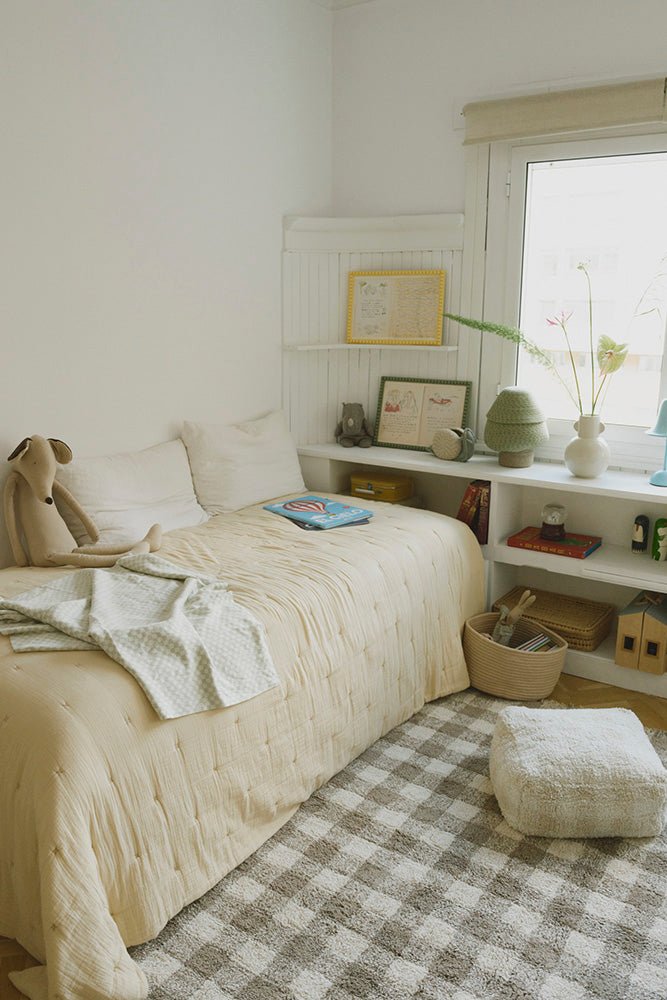 LORENA CANALS-Pouf Vichy Ivoire