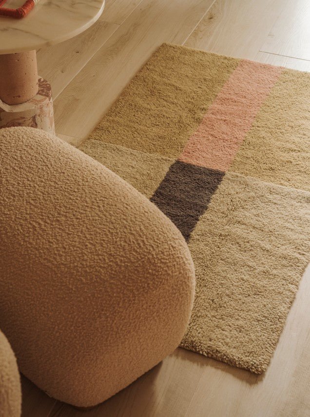 LORENA CANALS-Tapis De Couloir En Laine Chroma - Rose Poudré 80 x 140 Cm
