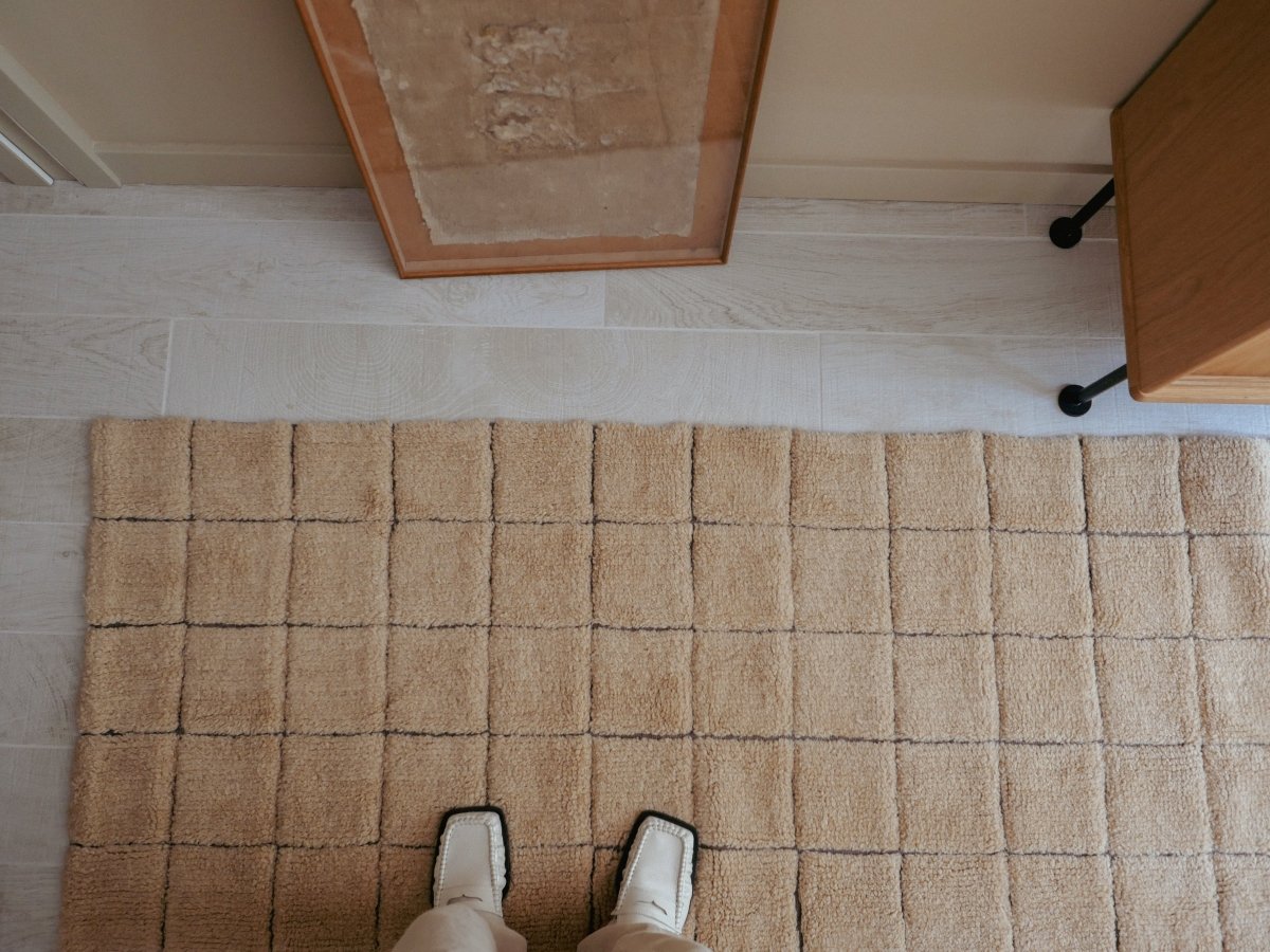 LORENA CANALS-Tapis De Passage En Laine Mosaic Ambre 80 X 230 Cm