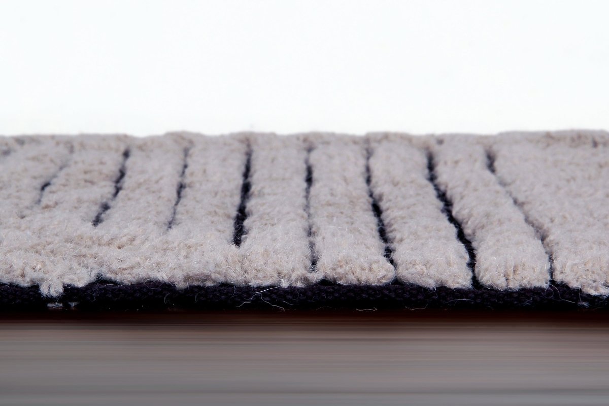 LORENA CANALS-Tapis en Laine Lavable Chia Noir 170 X 240 cm