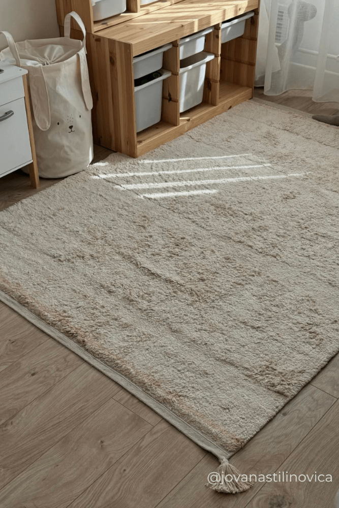LORENA CANALS-Tapis Lavable Bloom Natural 250 x 350 cm