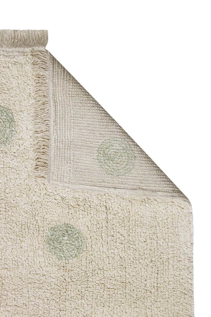 LORENA CANALS-Tapis Lavable Hippy Dots Naturel - Olive 120 X 160 Cm