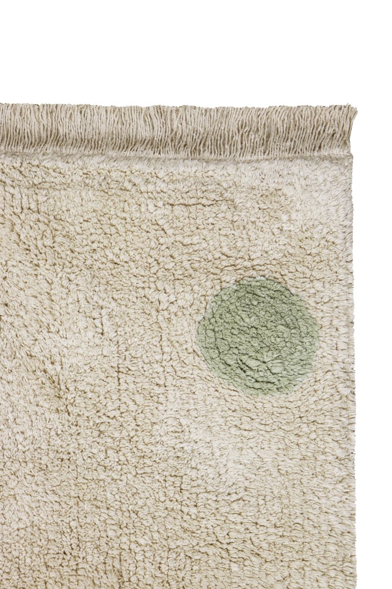 LORENA CANALS-Tapis Lavable Hippy Dots Naturel - Olive 120 X 160 Cm