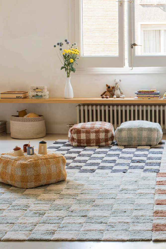 LORENA CANALS-Tapis Lavable "Kitchen Tiles" Bleu Sauge 90 x 130 cm