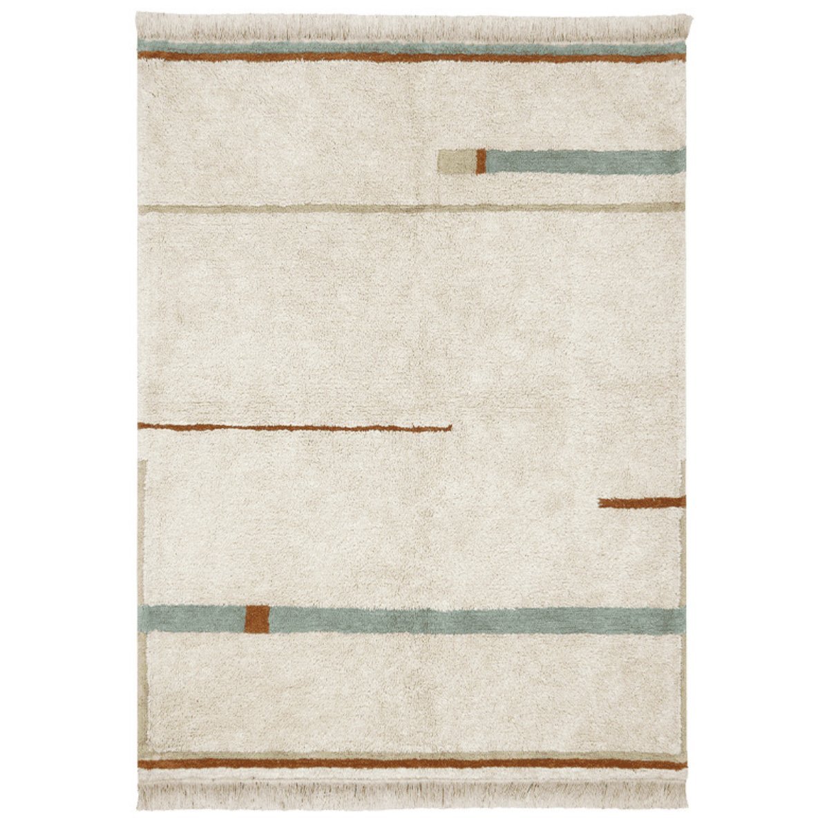 LORENA CANALS-Tapis Lavable Lanes Vintage Bleu 140 X 200 Cm