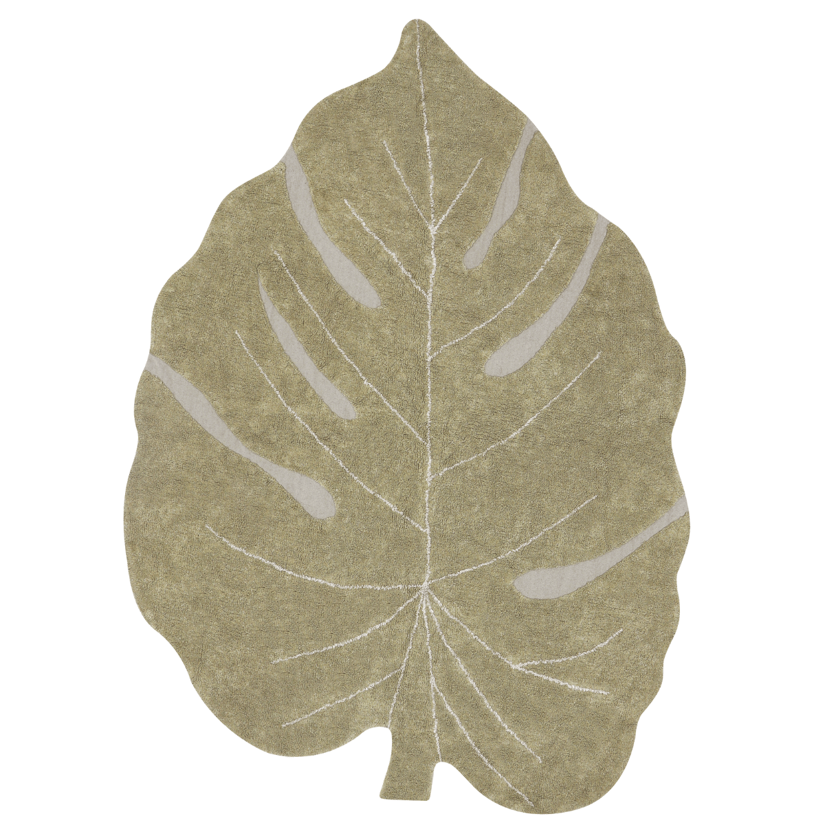 LORENA CANALS-Tapis Lavable Monstera Olive 200 x 300 Cm