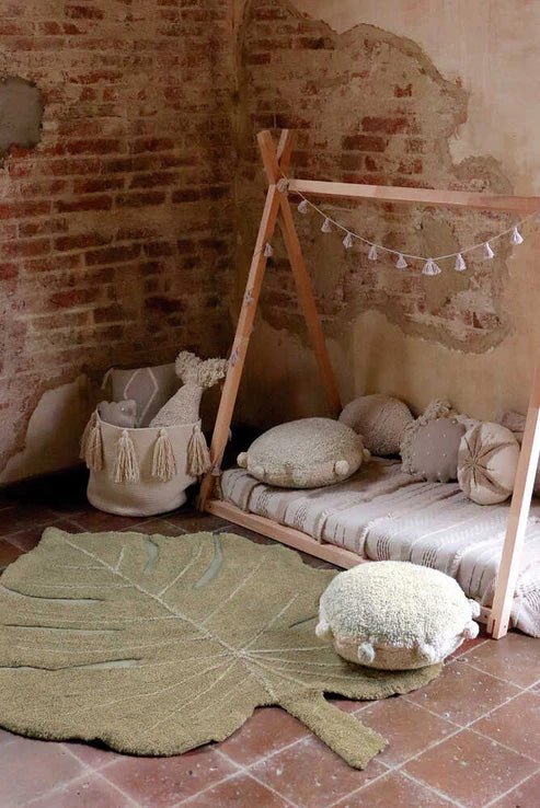 LORENA CANALS-Tapis Lavable Monstera Olive 200 x 300 Cm