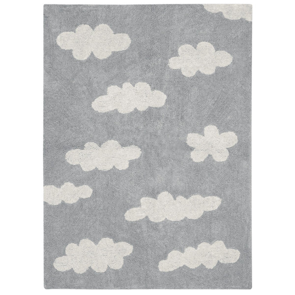 LORENA CANALS-Tapis Lavable Nuages Gris 120 X 160 Cm