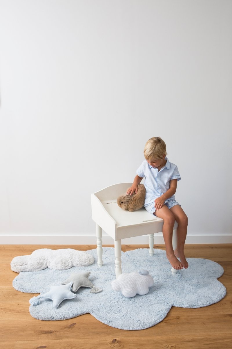 LORENA CANALS-Tapis Lavable Puffy Dream Bleu 170 x 110 Cm