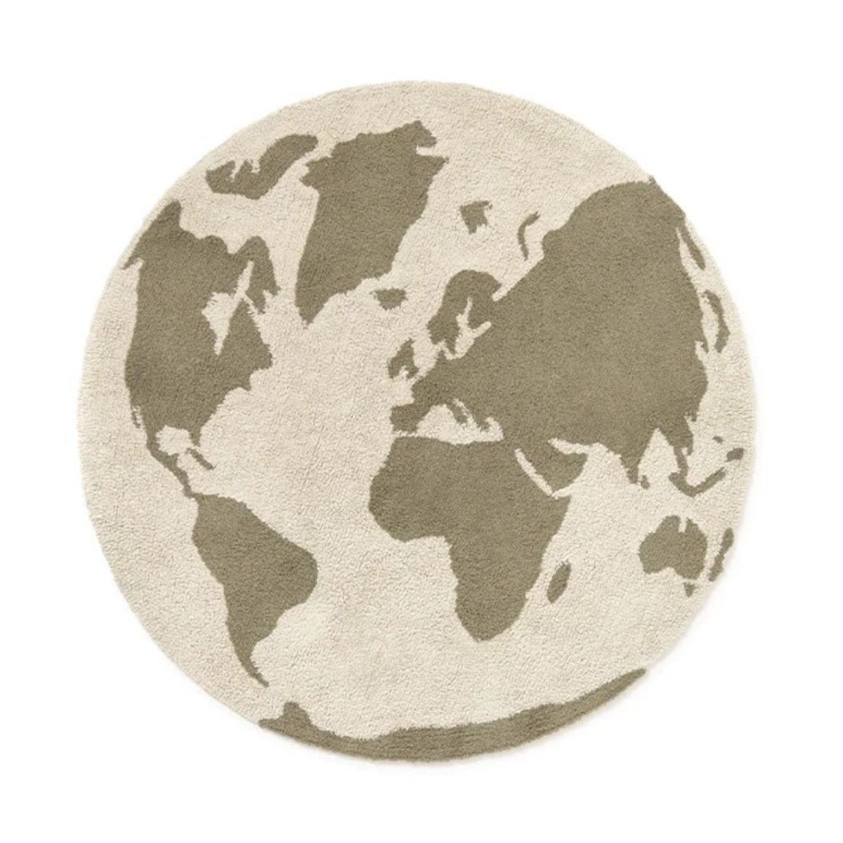 LORENA CANALS-Tapis Lavable Rugcycled Carte Du Monde Ø 120 Cm