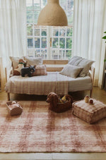 LORENA CANALS-Tapis Lavable Tartan - Rose 140 X 190 Cm