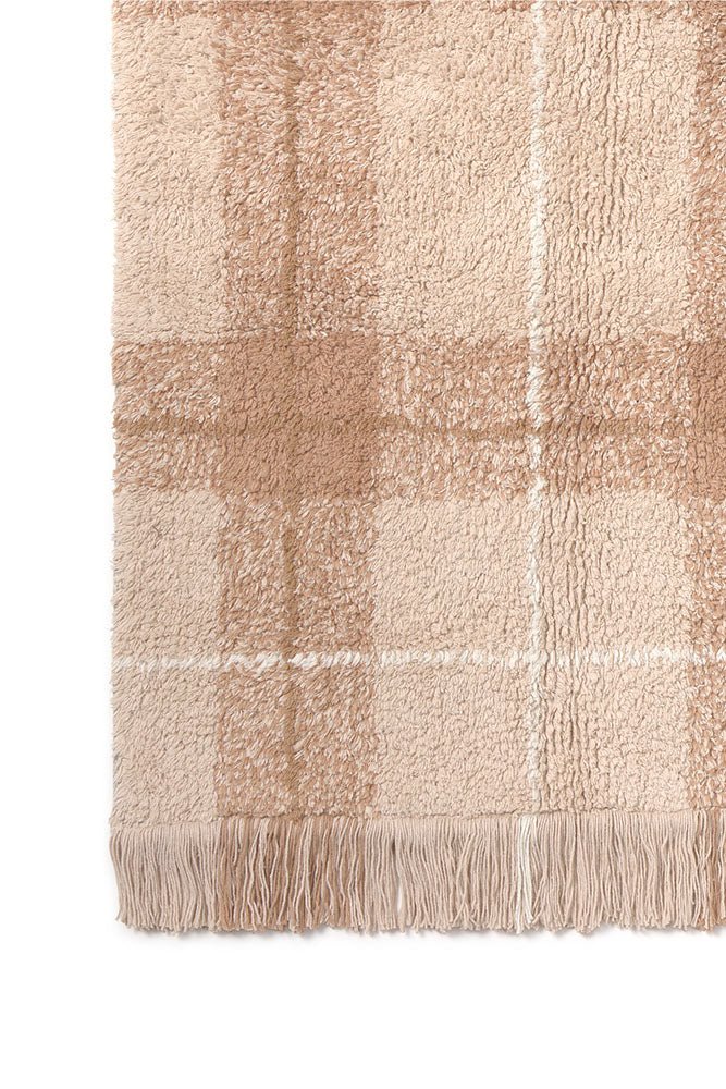 LORENA CANALS-Tapis Lavable Tartan - Rose 90 X 120 Cm