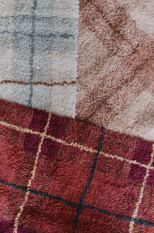 LORENA CANALS-Tapis Lavable Tartan - Rose 90 X 120 Cm