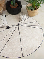 LORENA CANALS-Tapis Lavable Trace Beige 160 x 160 Cm