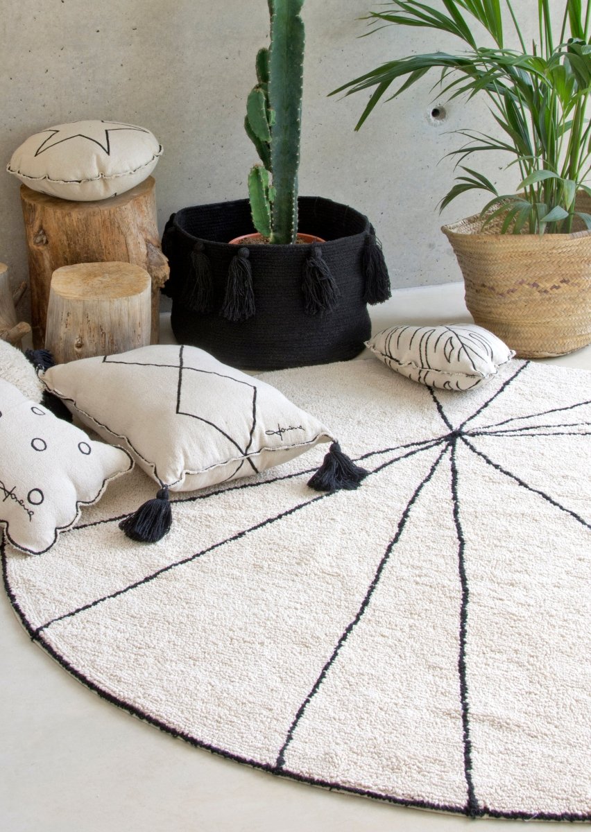LORENA CANALS-Tapis Lavable Trace Beige 160 x 160 Cm