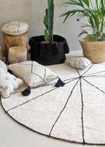 LORENA CANALS-Tapis Lavable Trace Beige 160 x 160 Cm
