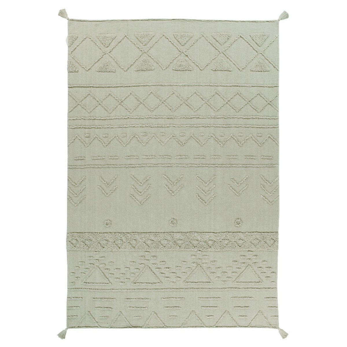 LORENA CANALS-Tapis Lavable Tribu Olive 120 X 160 Cm